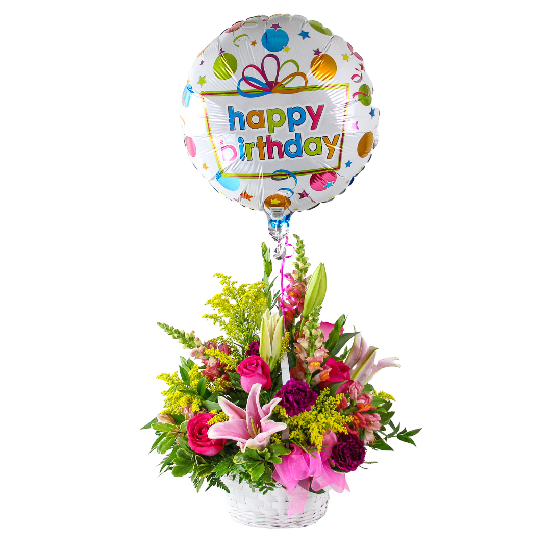 Birthday Basket with Balloon