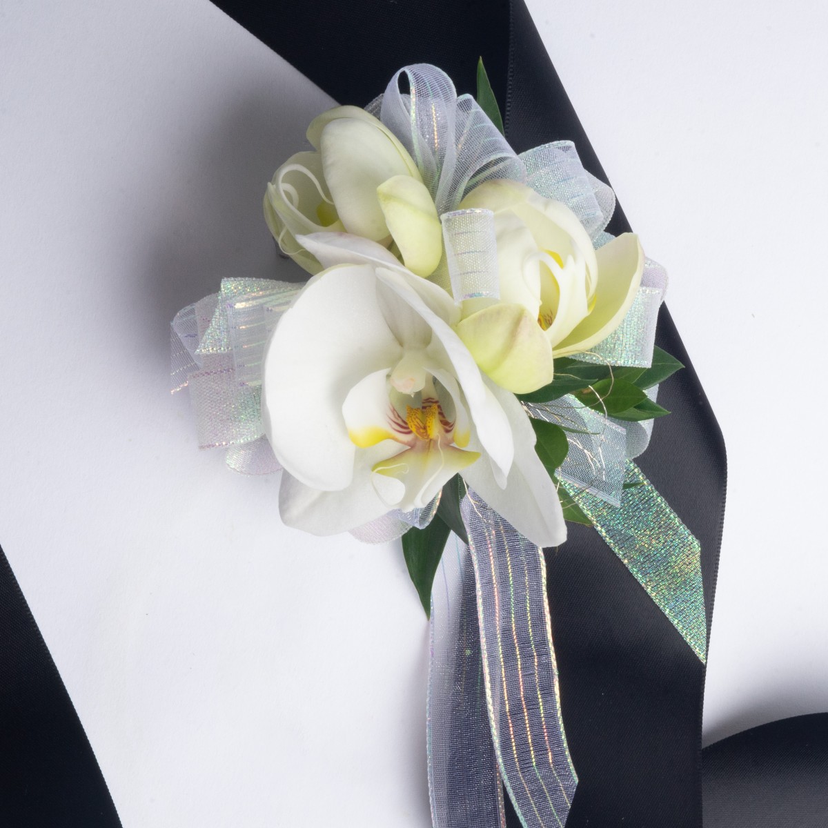 White Phal Orchid Corsage