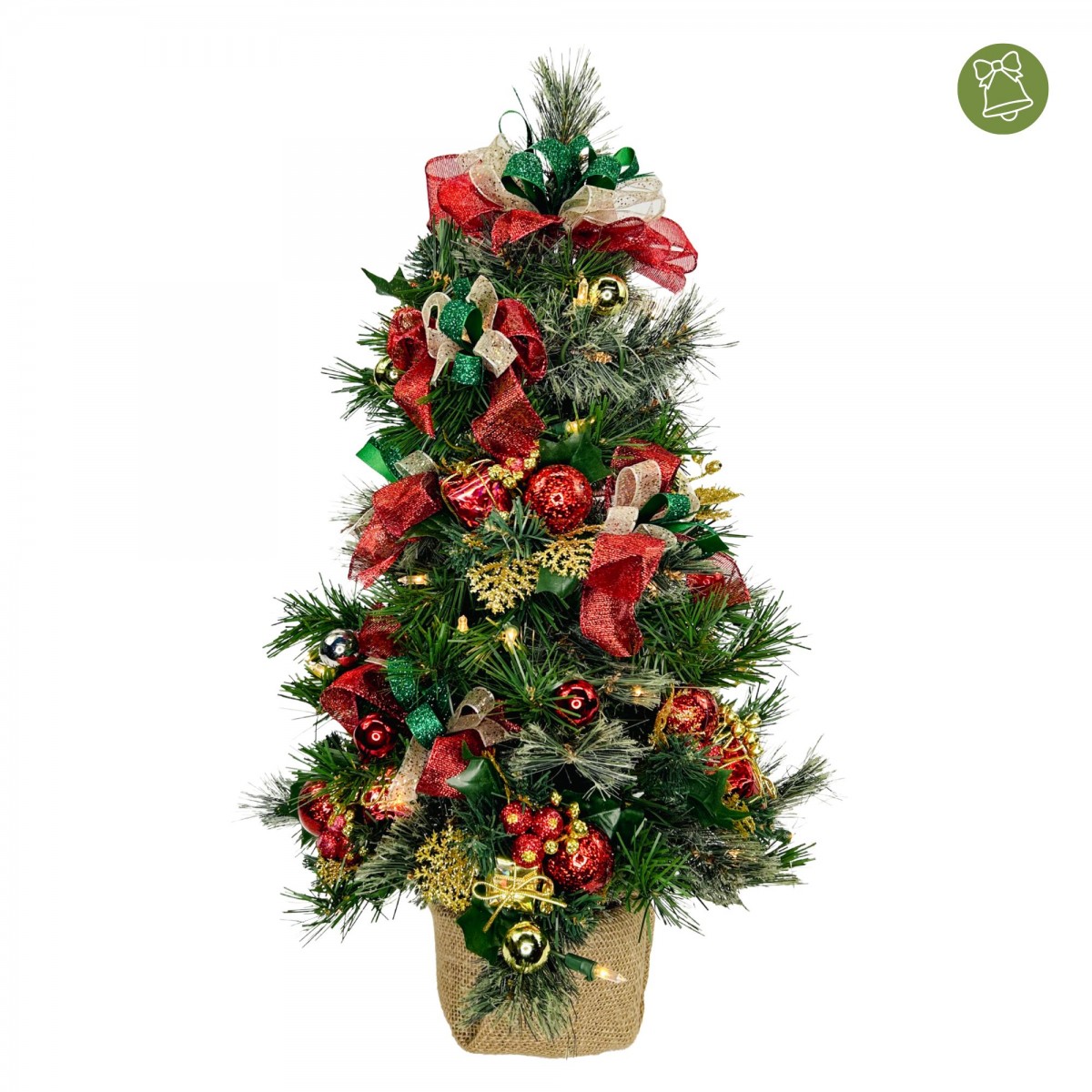 2 ft. Fully Decorated Pre-Lit Christmas Tree (faux)