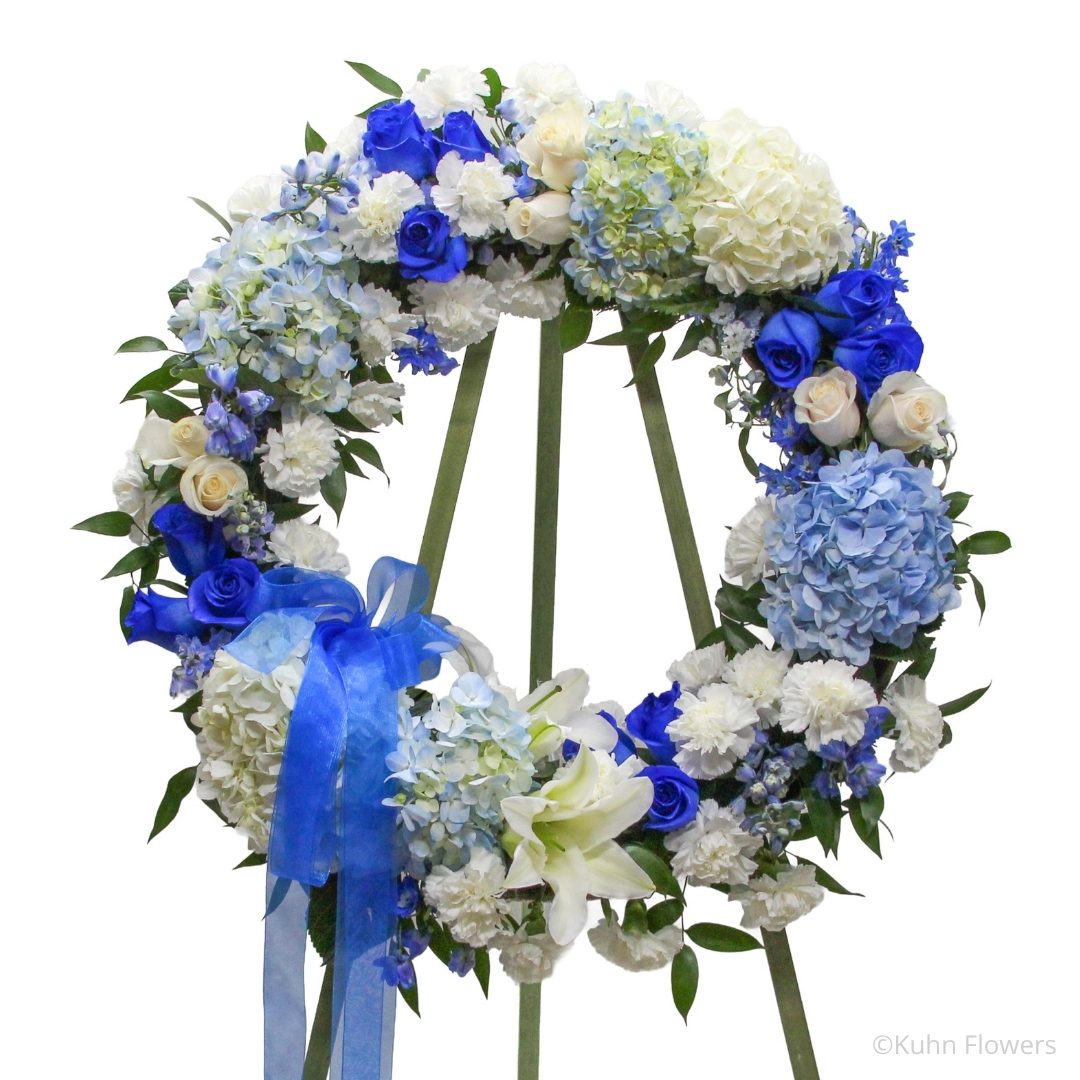 Blue Without You Wreath